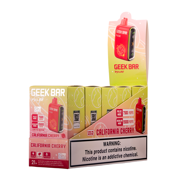 California Cherry Geek Bar Pulse Vape 5-Pack