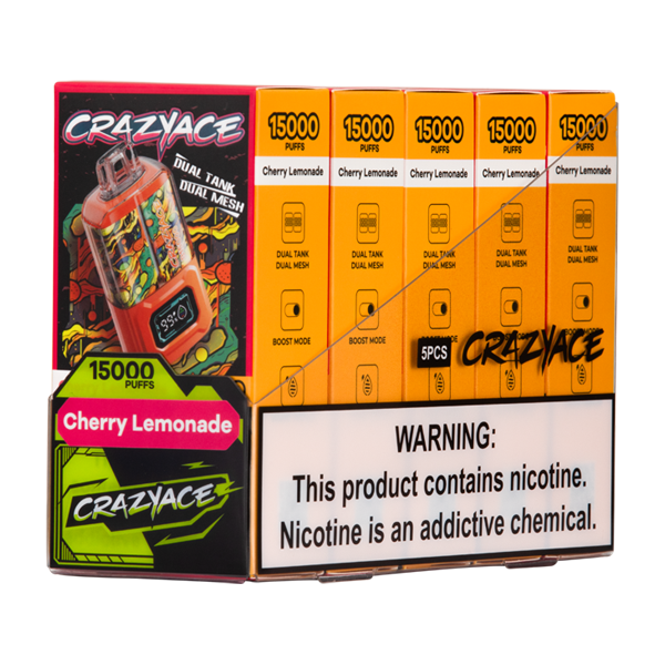 Cherry Lemonade - CrazyAce B15000 Vape 5 Pack