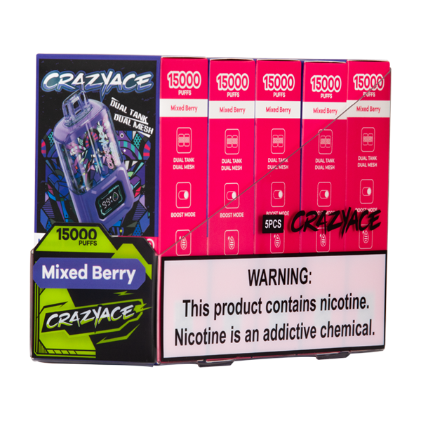 Mixed Berry - CrazyAce B15000 Vape 5 Pack