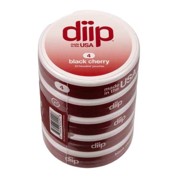Roll of 4 Black Cherry DIIP Reset Nixodine Pouches