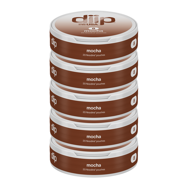 8 Mocha DIIP Reset Nixodine 5 pack of Pouches