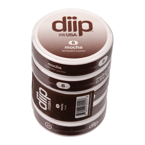 Roll of 8 Mocha DIIP Reset Nixodine Pouches