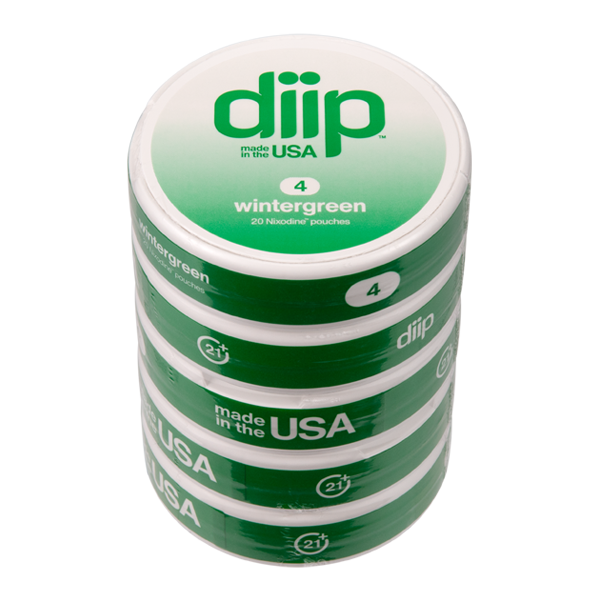 Roll of 4 Wintergreen DIIP Reset Nixodine Pouches