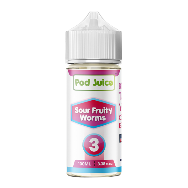 Sour Fruity Worms Pod Juice Nixodine 100ml 3