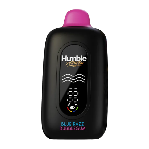 Blue Razz Bubble Gum HUMBLE X Fifty Bar 20K Vape