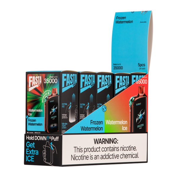 Watermelon Ice / Frozen Watermelon FASTA Burrst 35000 Vape 5 pack