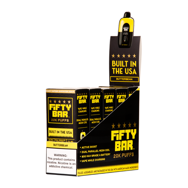 fifty bar vape milky loops Milky Loops Fifty Bar 20K Silver Series Vape (20 MG) main image 1