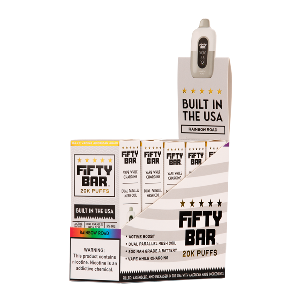 Rainbow Road Fifty Bar 20K Vape 5 pack