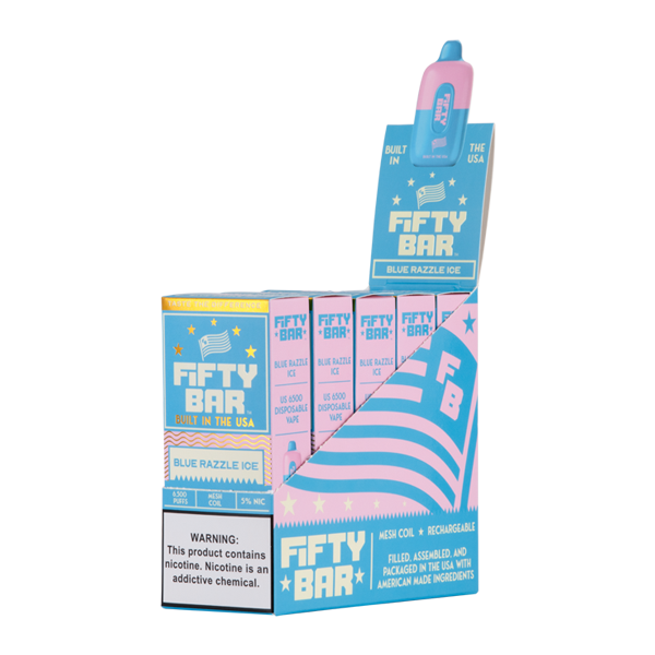 Blue Razzle Ice Fifty Bar Vape – Mi-One Brands