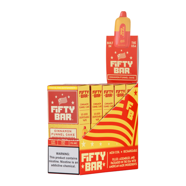 Cinnamon Funnel Cake Fifty Bar Vape 5-Pack