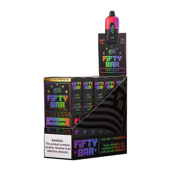 Milky Loops Fifty Bar Vape 5-Pack