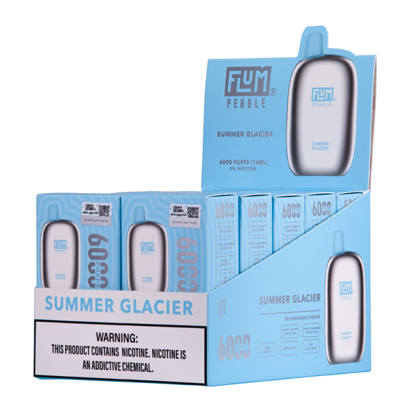 Summer Glacier Flum Pebble Disposable Vape 10-Pack