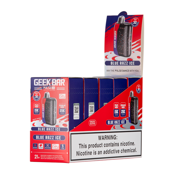 Blue Razz Ice Geek Bar Pulse X (Patriot Edition)