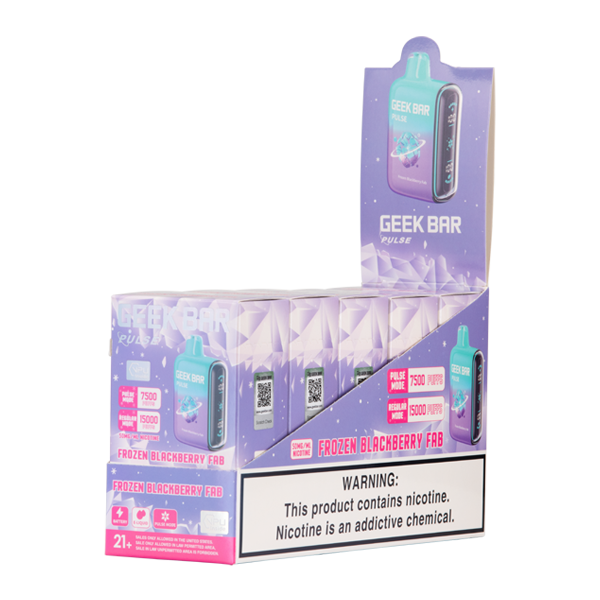 Frozen Blackberry Fab Geek Bar Pulse Vape 5 Pack