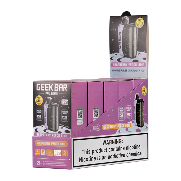 Raspberry Peach Lime Geek Bar Pulse X 25k 5-Pack