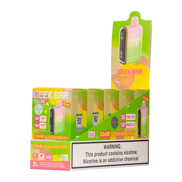 Sour Strawberry Geek Bar Pulse *Sour Edition* 5 Pack