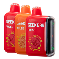 Geek Bar Pulse Sampler Bundle: California Cherry, Tropical Rainbow Blast, & Watermelon Ice