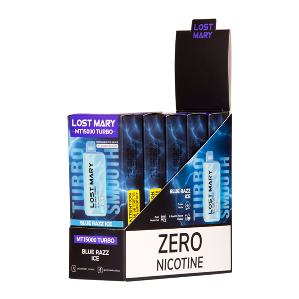 Blue Razz Ice Lost Mary MT15000 Turbo (ZERO Nicotine) – Mi-One Brands