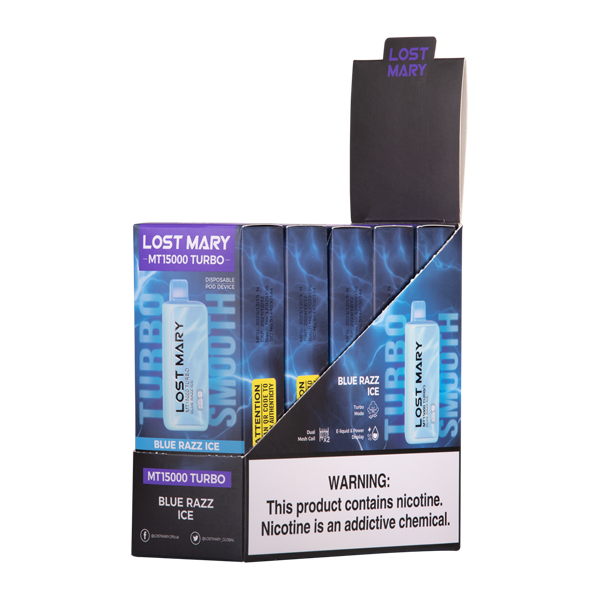 Blue Razz Ice Lost Mary MT15000 Turbo Vape – Mi-One Brands
