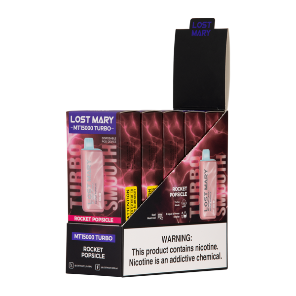Rocket Popsicle Lost Mary MT15000: Fruity & Icy Flavor Lost Mary Vape Rocket Popsicle Lost Mary MT15000: Fruity & Icy Flavor Lost Mary Vape
