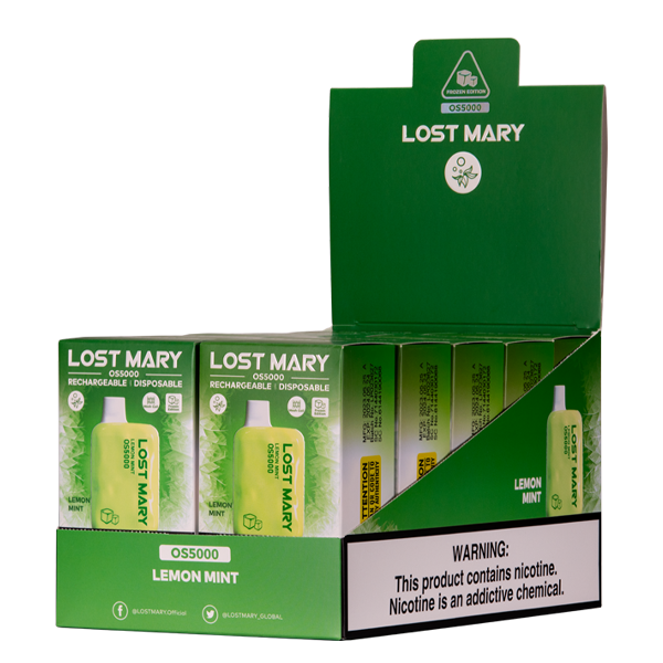 Lemon Mint Lost Mary OS5000 Disposable Vape 10-Pack