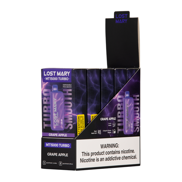 Grape Apple Lost Mary Mt15000 Turbo Disposable 5 Pack