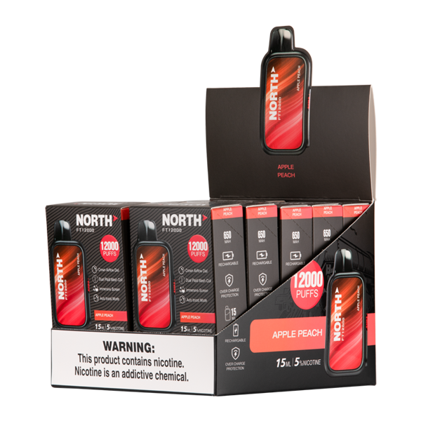 Apple Peach North FT12000 Vape 10 Pack