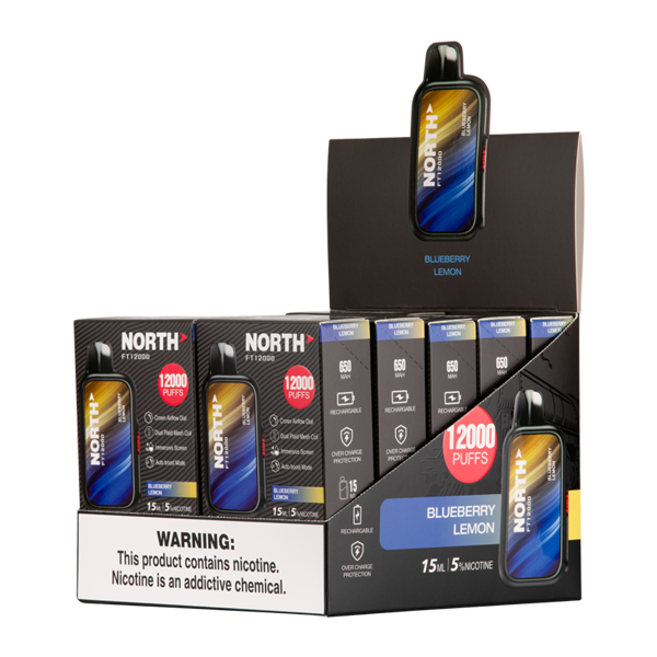 Blueberry Lemon North FT12000 Vape 10 Pack