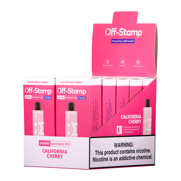 California Cherry OFF STAMP SW9000 Disposable Vape 10-Pack