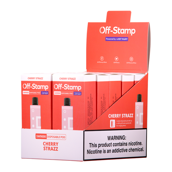 Cherry Strazz OFF STAMP SW9000 Disposable Vape 10-Pack