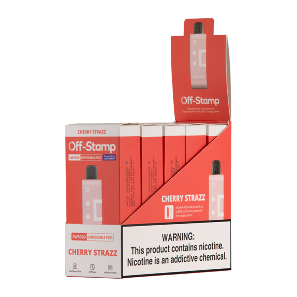 Cherry Strazz OFF STAMP SW9000 Disposable Vape 5-Pack