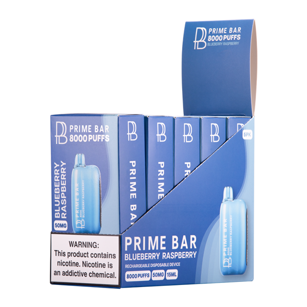 Blueberry Raspberry Prime Bar Vape 5-Pack