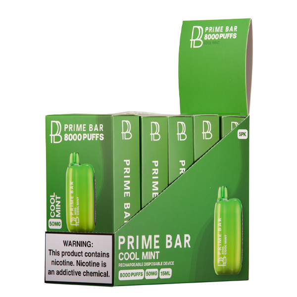 Cool Mint Prime Bar Vape 5-Packs