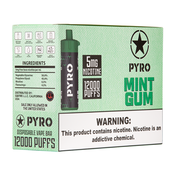 Mint Gum Pyro Disposable Vape 10-Pack