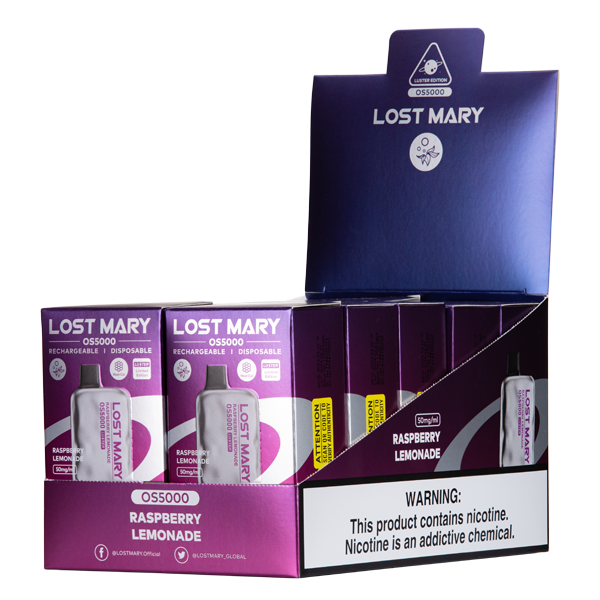 Raspberry Lemonade Lost Mary OS5000 Luster 10-Pack