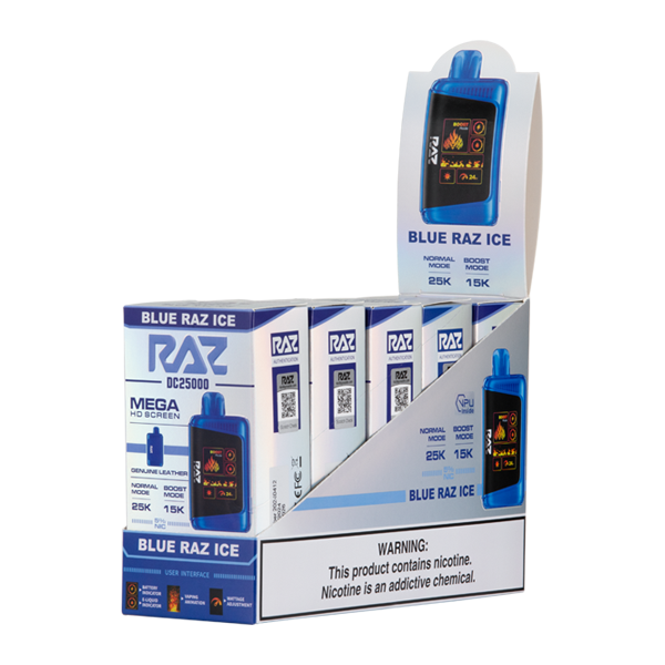 Blue Razz Ice RAZ DC25000 Vape  5-Pack