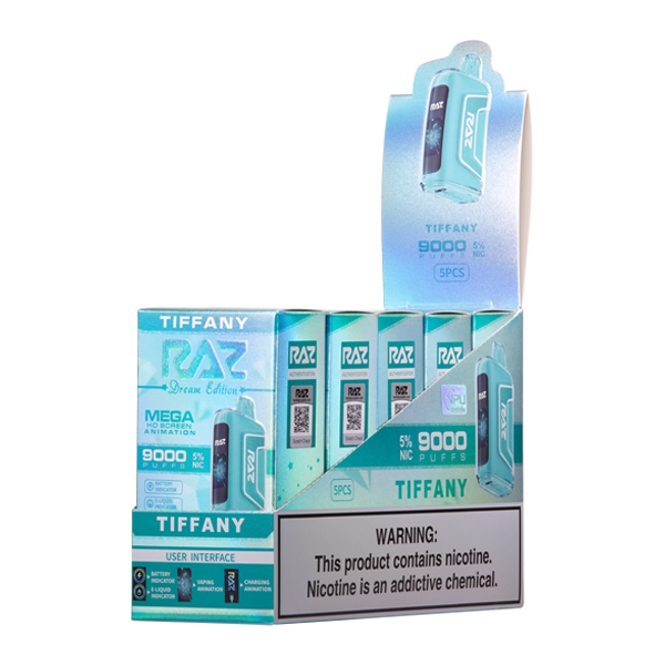 Tiffany RAZ TN9000 Vape 5-Pack