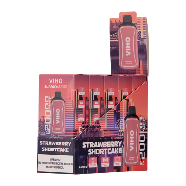 Strawberry Shortcake Viho Supercharge Vape Vape 5-Packs