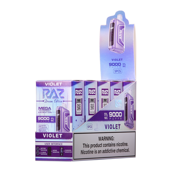 Violet RAZ TN9000 Vape 5-Pack