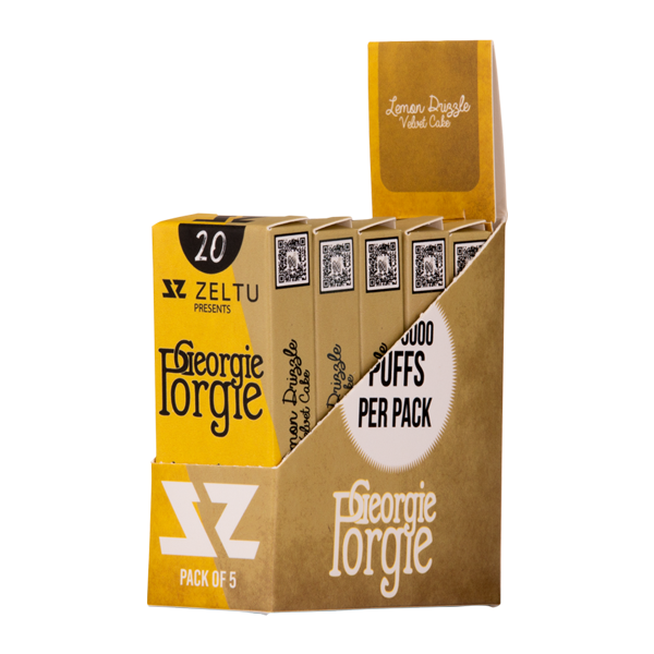 Lemon Drizzle Velvet Cake Georgia Porgie Zeltu X3 Pods 20mg 5 pack