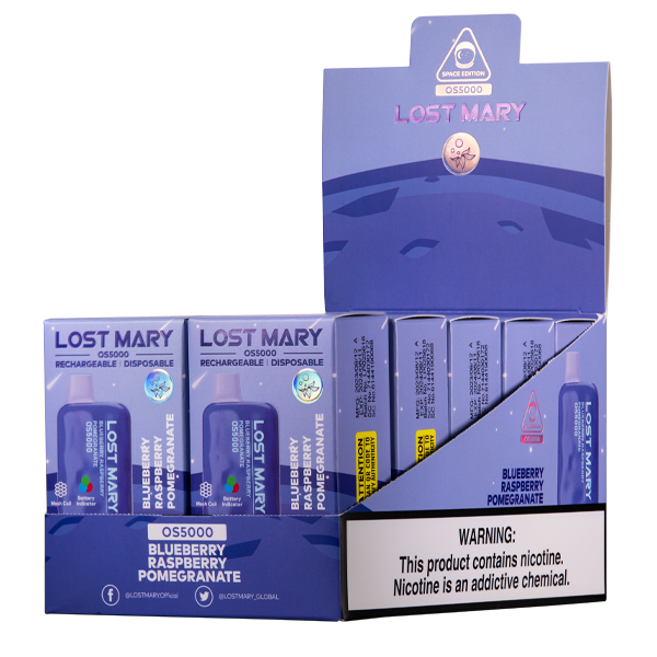 Blueberry Raspberry Pomegranate Lost Mary MO5000 Vape 10-Pack
