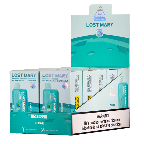 Lost Mary OS5000 Clear Disposable Vape 10-Pack