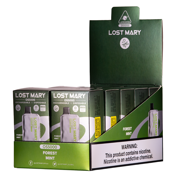 Forest Mint Lost Mary OS5000 Luster Vape 10-Pack 