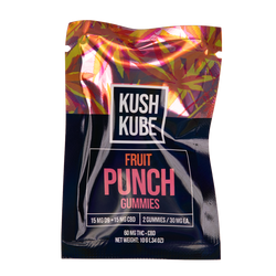 Kush Kube Fruit Punch Gummies 2 count 10-Pack