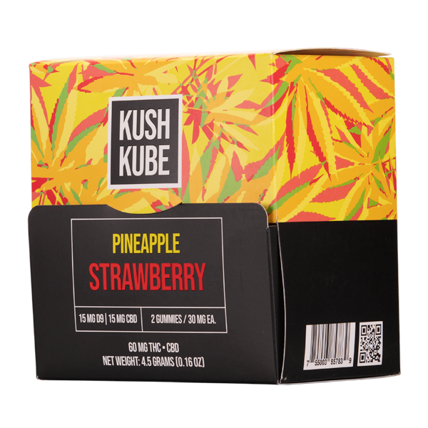 Kush Kube Pineapple Strawberry Gummies 2 count 10-Pack