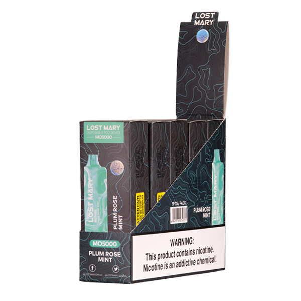 Plum Rose Mint Lost Mary MO5000 Disposable Vape 5-Pack
