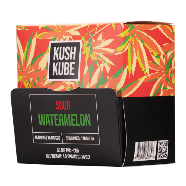 Kush Kube Sour Watermelon Gummies 2 count 10-Pack