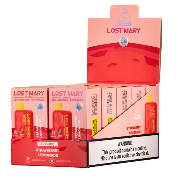 Strawberry Lemonade Lost Mary OS5000 Vape 10-Pack