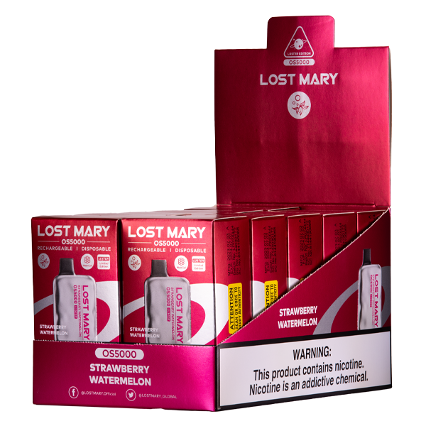 Strawberry Watermelon Lost Mary OS5000 Luster Vape – Mi-One Brands