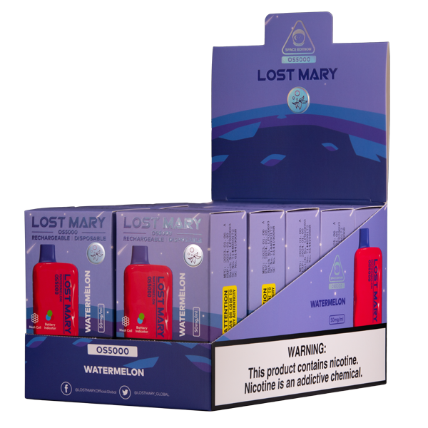 Watermelon Lost Mary OS5000 Vape 10-Pack
